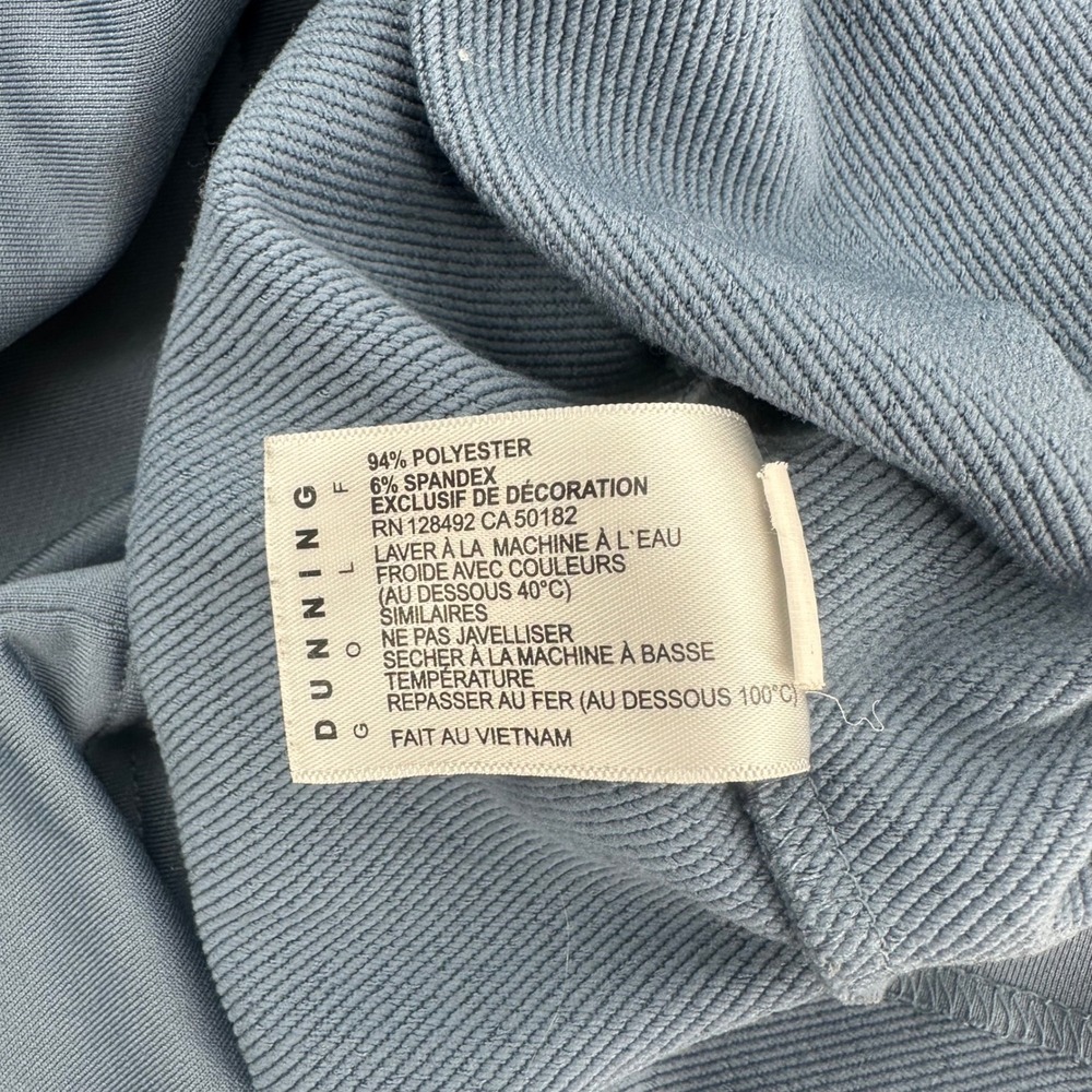 Dunning Golf Quarter Zip Pullover Mens Size Medium Blue Gray Performance Top - Picture 6 of 8